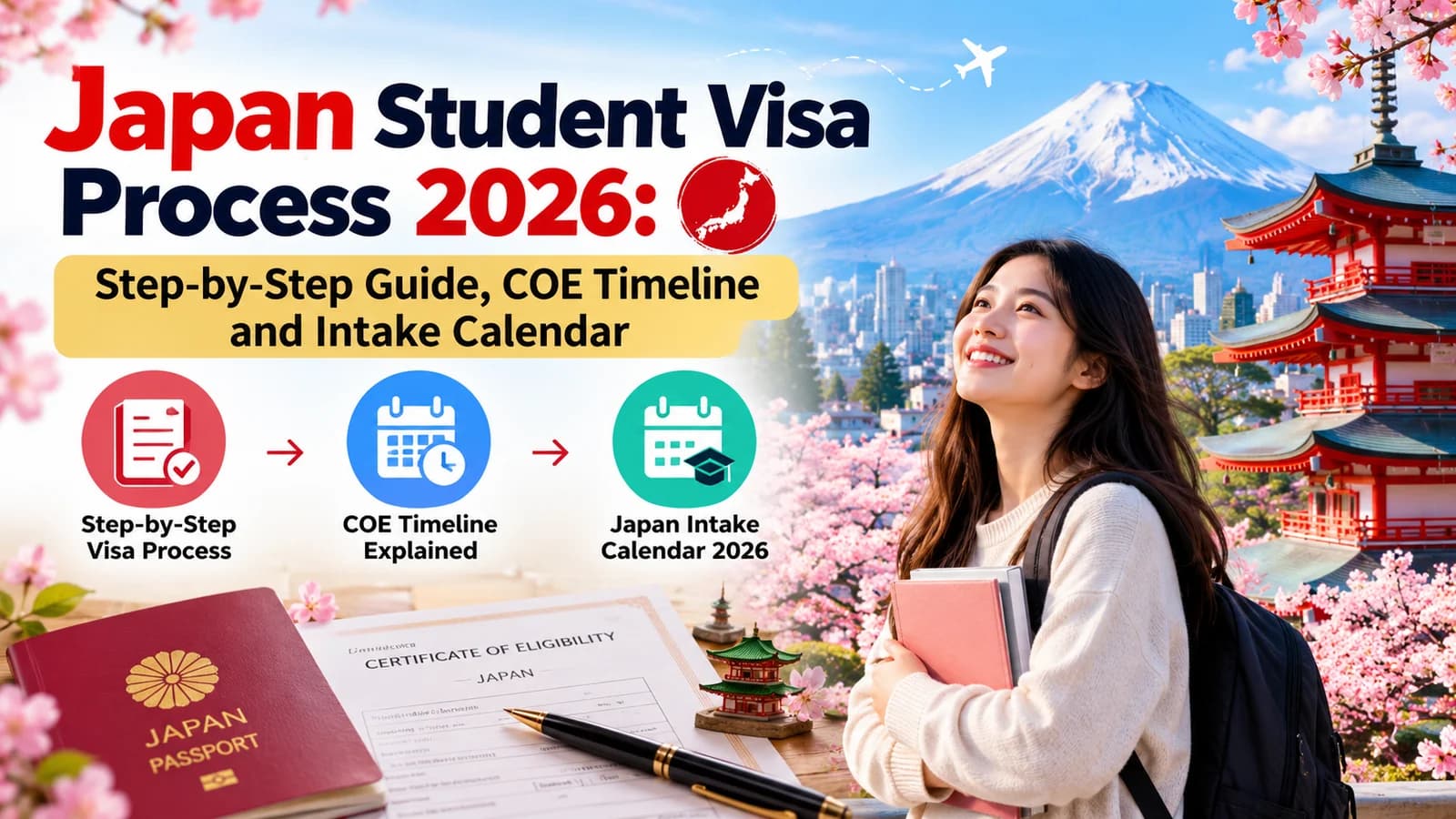 Japan Student Visa Process 2026: Step-by-Step Guide, COE Timeline and Intake Calendar